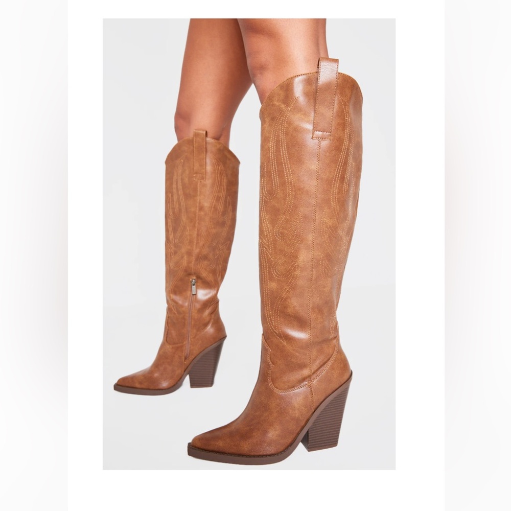 Brown Western-Style Women's Boots